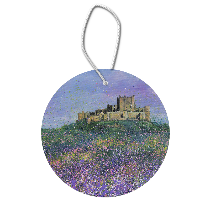 Bamburgh Castle Flowers Ceramic Hanging Pendants