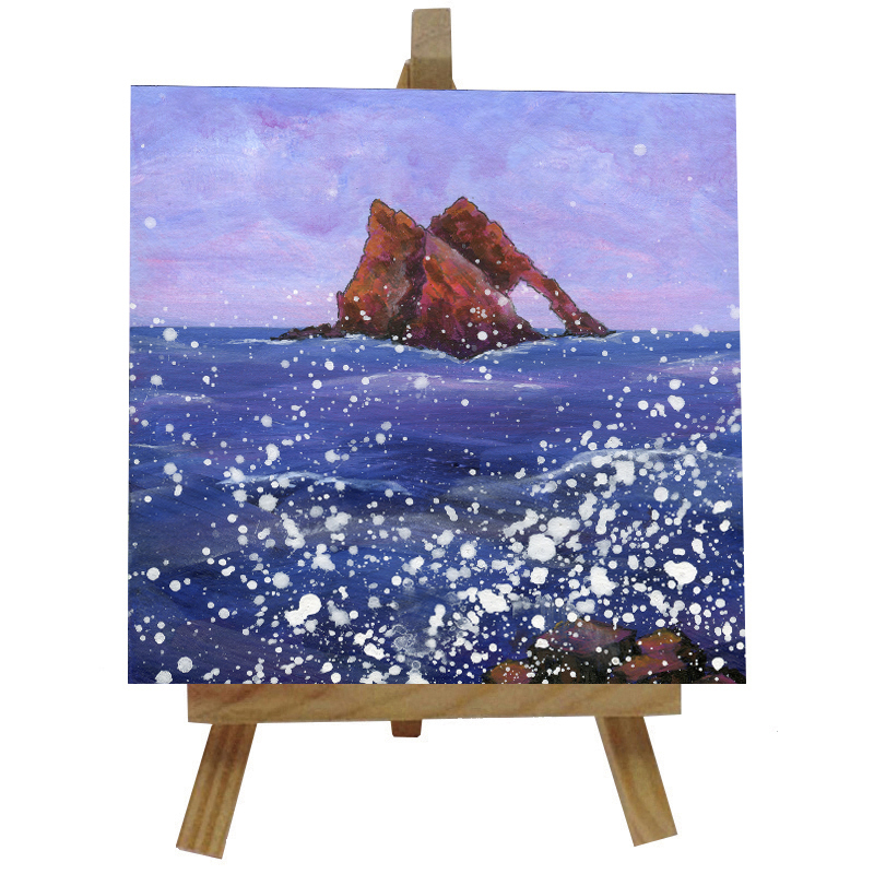 Bow Fiddle Rock Tile with Easel