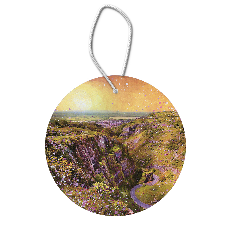 Cheddar Gorge - Pink Ceramic Hanging Pendant