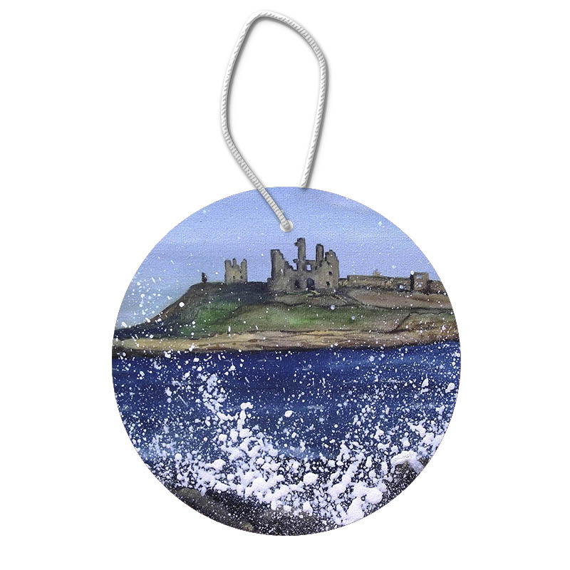 Dunstanburgh Castle Ceramic Hanging Pendants