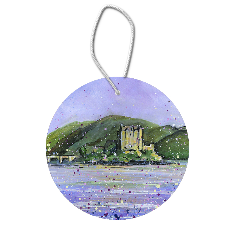 Eilean Donan Castle Ceramic Hanging Pendant