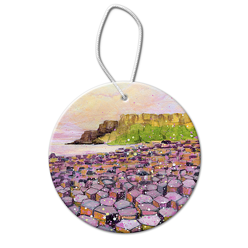 Giant's Causeway Pink Ceramic Hanging Pendant