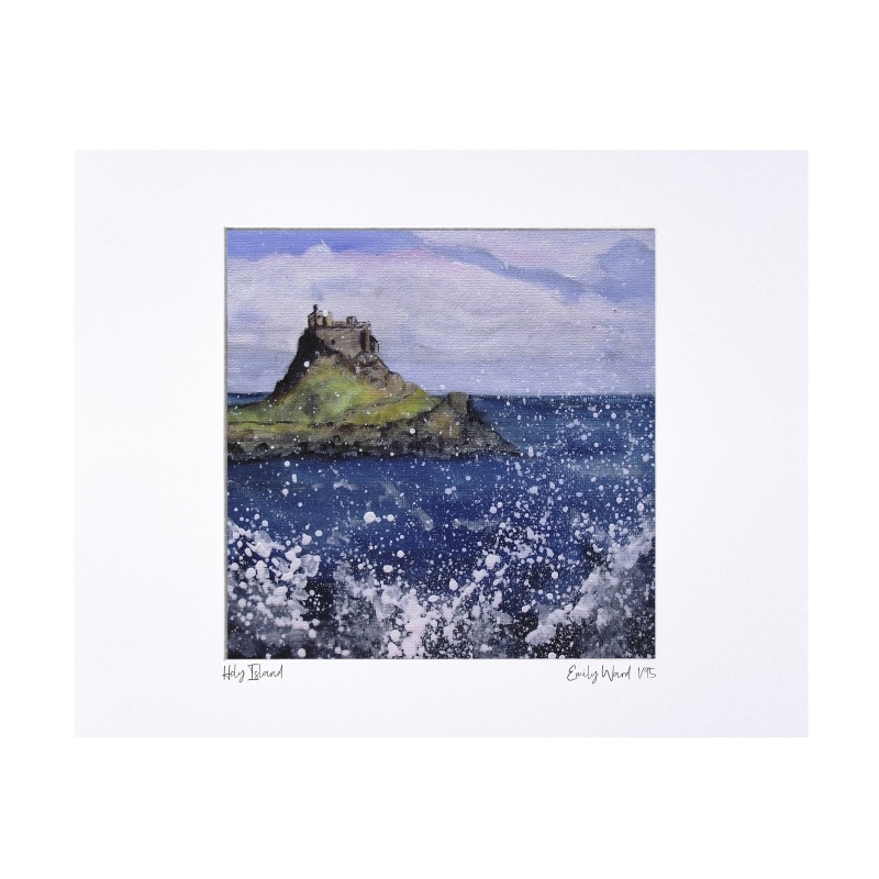 Holy Island Limited Edition Print with Mount