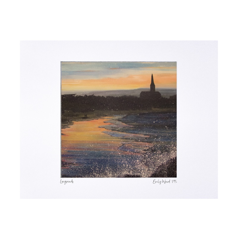 Longsands Limited Edition Print with Mount