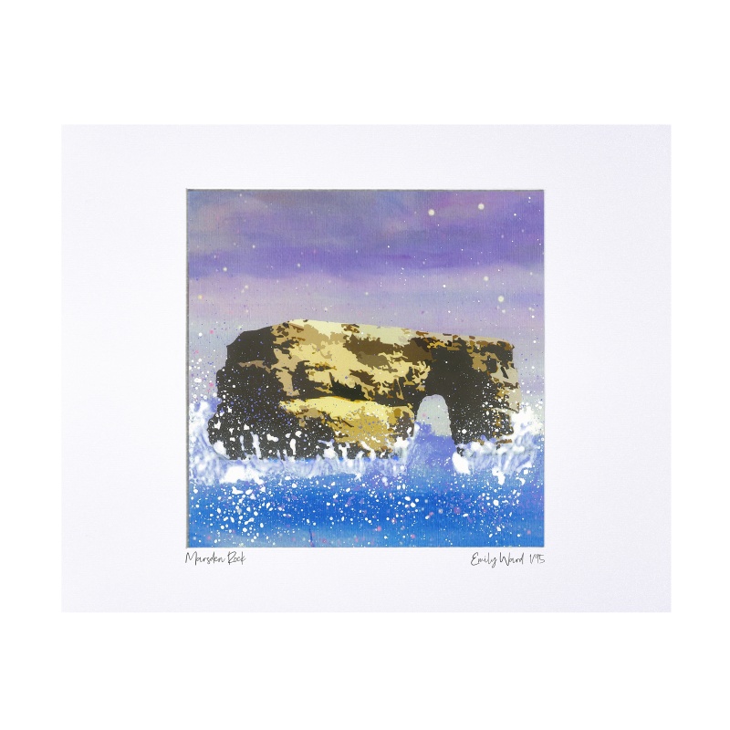 Marsden Rock Limited Edition Print with Mount