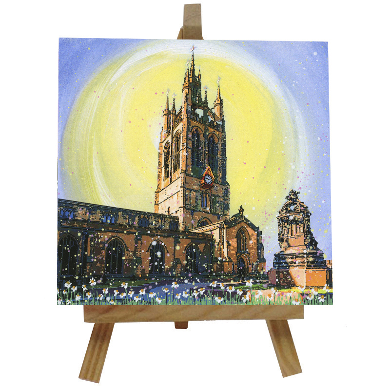 Newcastle Cathedral  Tile  with Easel