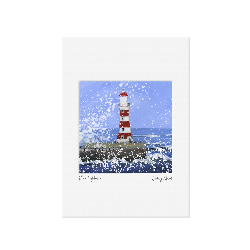 Roker Lighthouse Mini Print A4