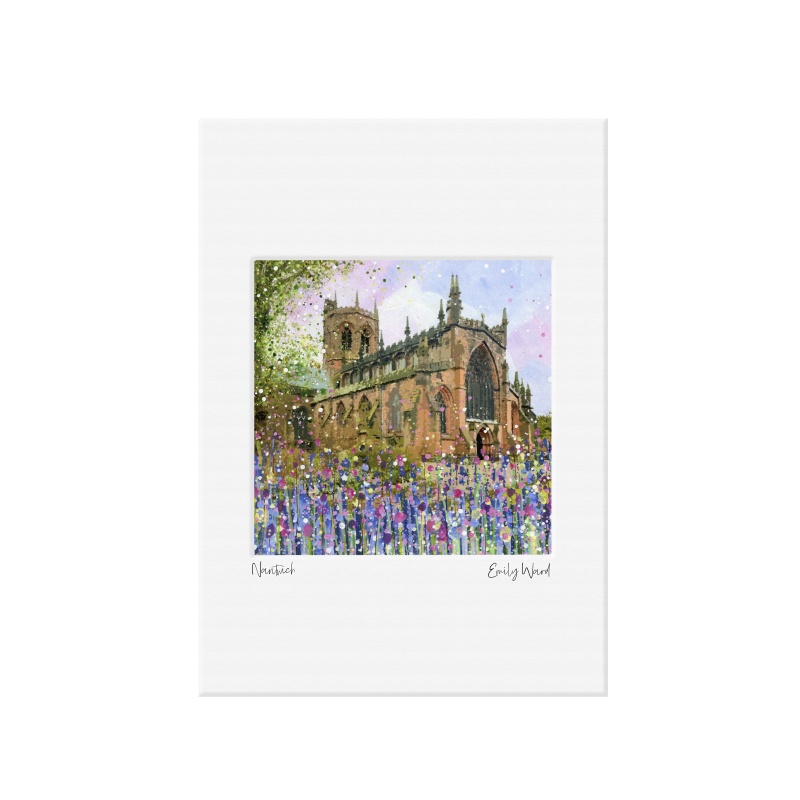 St Mary's Church, Nantwich Mini Print A4